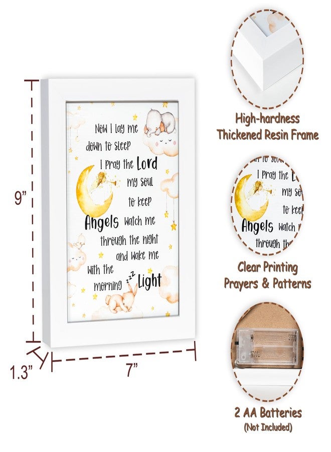 YLOVAN Baptism Gifts for Girl Boy - Baby Baptismal Nursery Decor Night Light Frame for Bedtime Prayer, Christening Dedication Catholic Godparents Gifts for Kids, Baby Shower (White) - Image 5