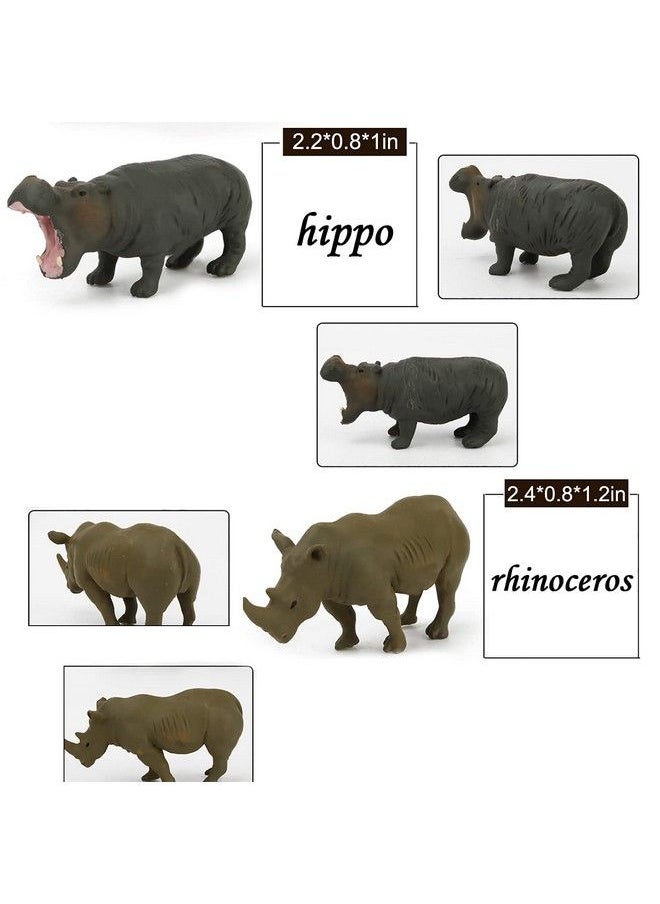 Generic - 12 Pcs Safari Animals Figures Toys Set, African Jungle Realistic Jumbo Wild Zoo Animals Figurines, Farm Animal Toys With Elephant, Giraffe, Lion, Tiger, Gorilla For Kids Toddlers - Image 1