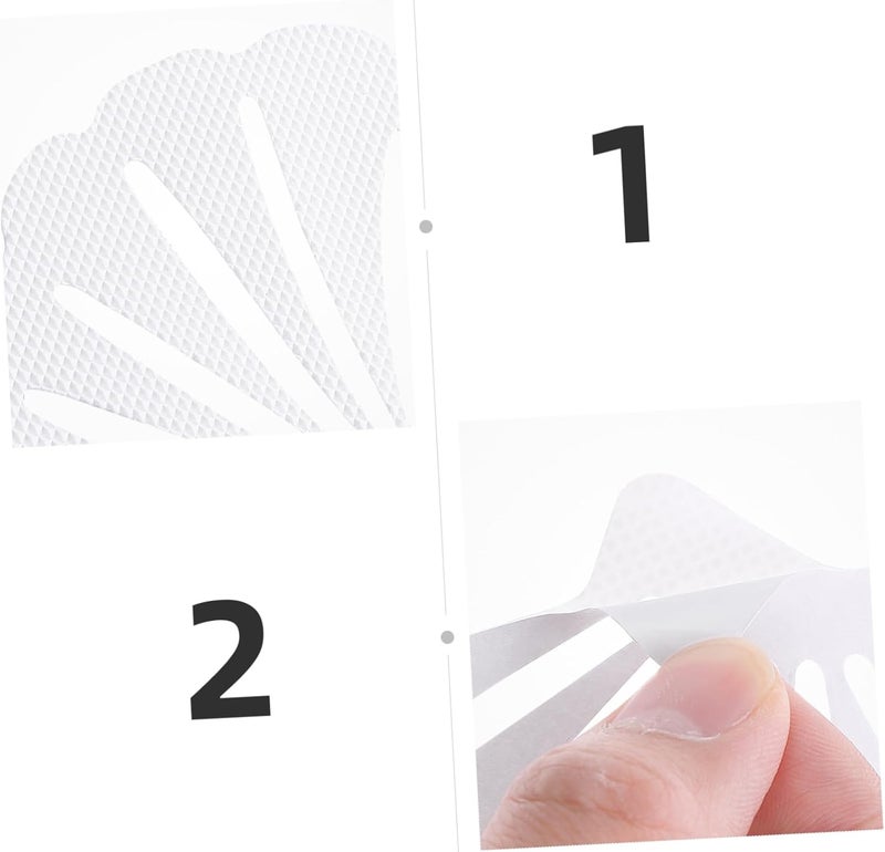 TOPBATHY 12PCS Non-Slip Bathtub Stickers: Sea Shell Shaped Safety Shower Treads, Adhesive Appliques Bathroom Floor Decal, White Anti Slip Shower Strips - Image 5