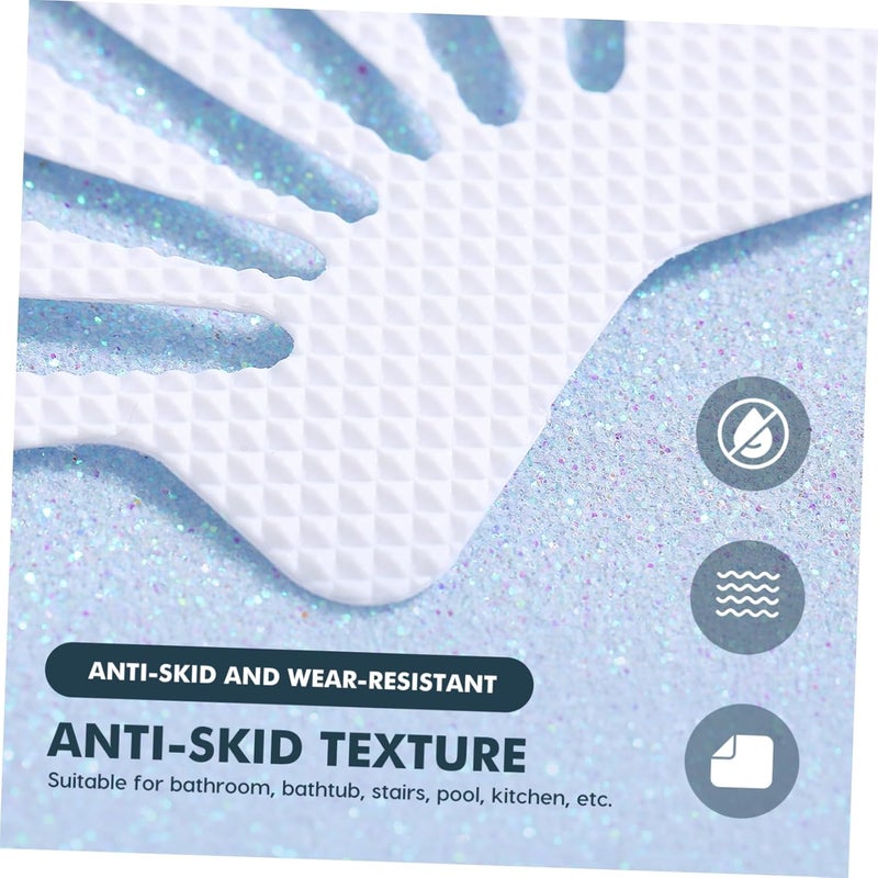 TOPBATHY 12PCS Non-Slip Bathtub Stickers: Sea Shell Shaped Safety Shower Treads, Adhesive Appliques Bathroom Floor Decal, White Anti Slip Shower Strips - Image 3