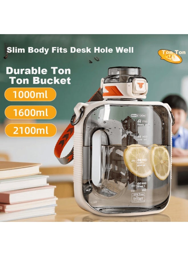 Cica Kids Large Capacity Tritan Water Bottle Uni Student Sports High Temperature Resistant Wide Mouth Summer Cup - Image 1