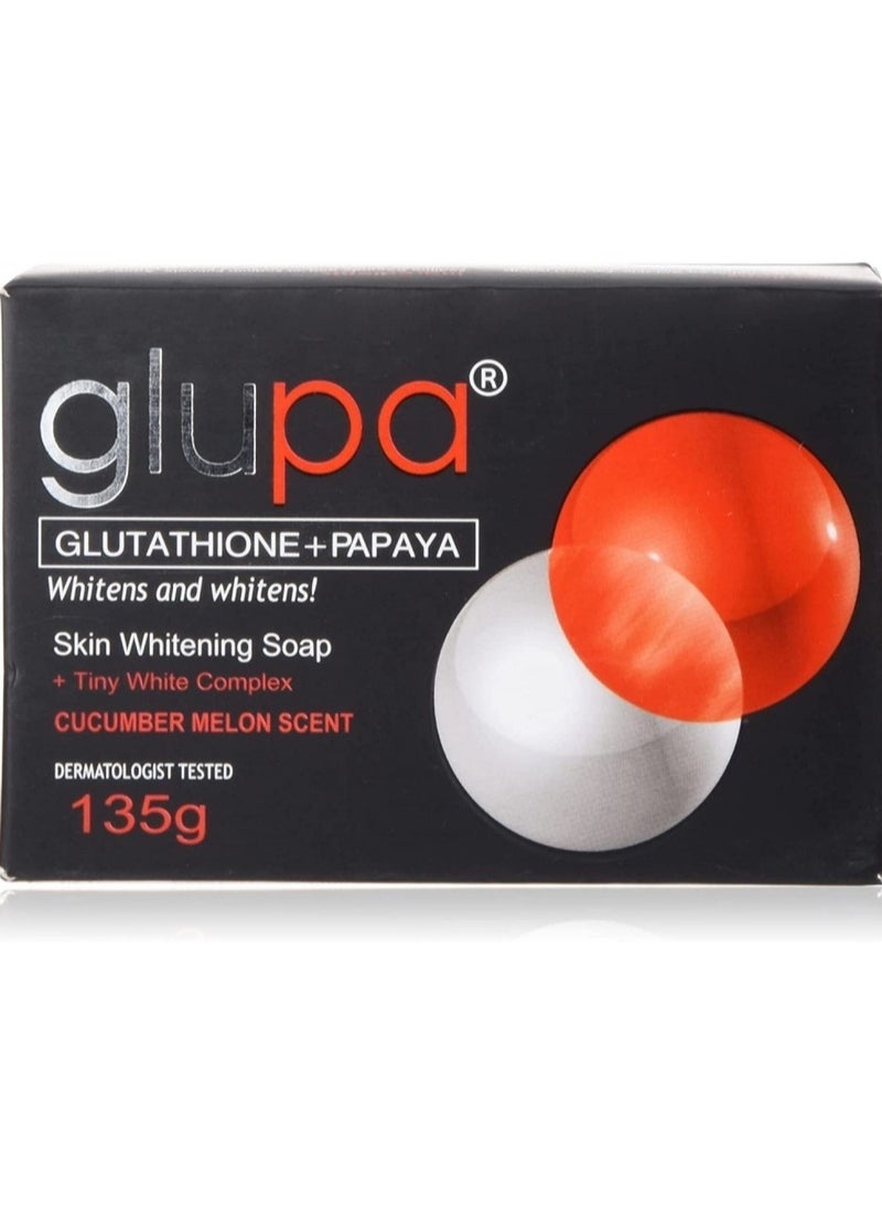 Glupa Two Pieces Of Glutathione Papaya Skin Whitening Soap 135x2 g  - Image 2