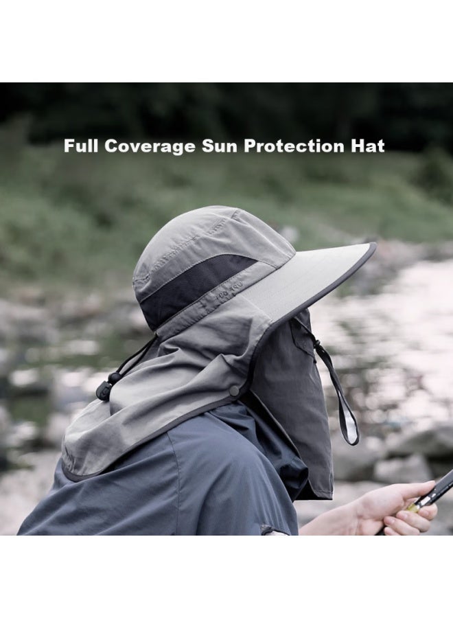 Tactical Bird Fishing Sun Protection Hat Men Big Head Cirference Sunshade Mask Outdoor Fisherman Hat Uv Protection - Image 2