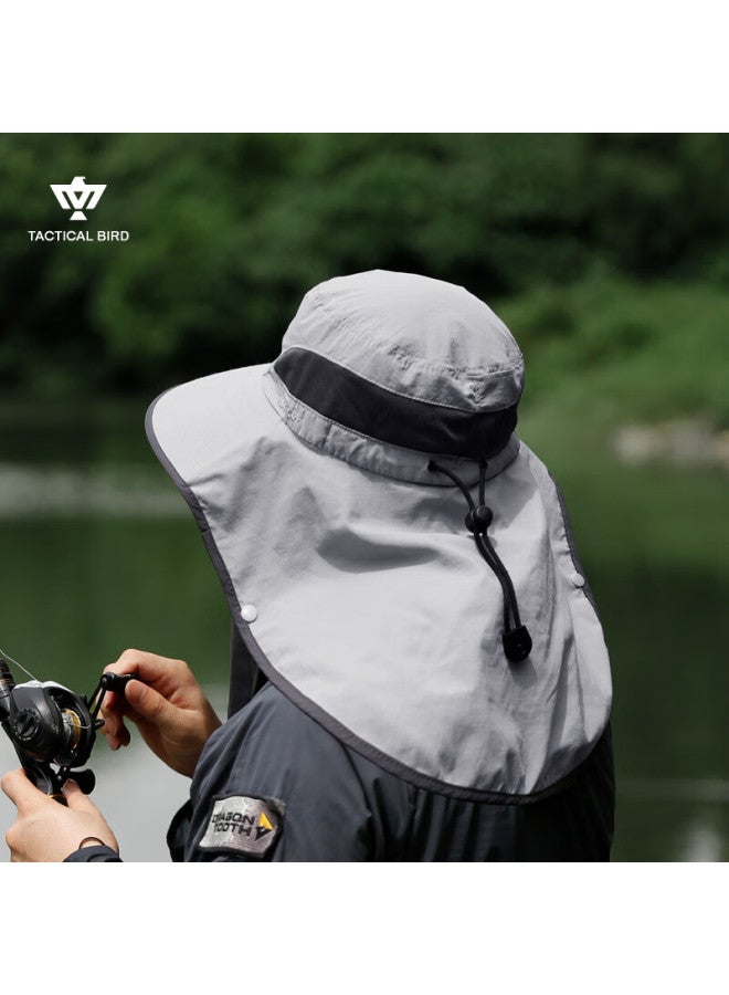 Tactical Bird Fishing Sun Protection Hat Men Big Head Cirference Sunshade Mask Outdoor Fisherman Hat Uv Protection - Image 4