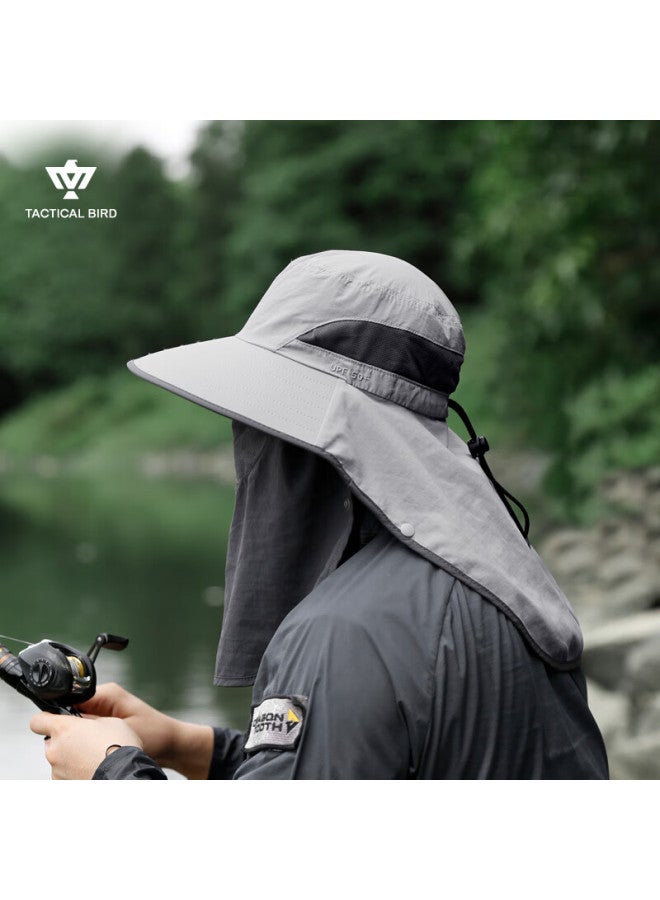Tactical Bird Fishing Sun Protection Hat Men Big Head Cirference Sunshade Mask Outdoor Fisherman Hat Uv Protection - Image 5