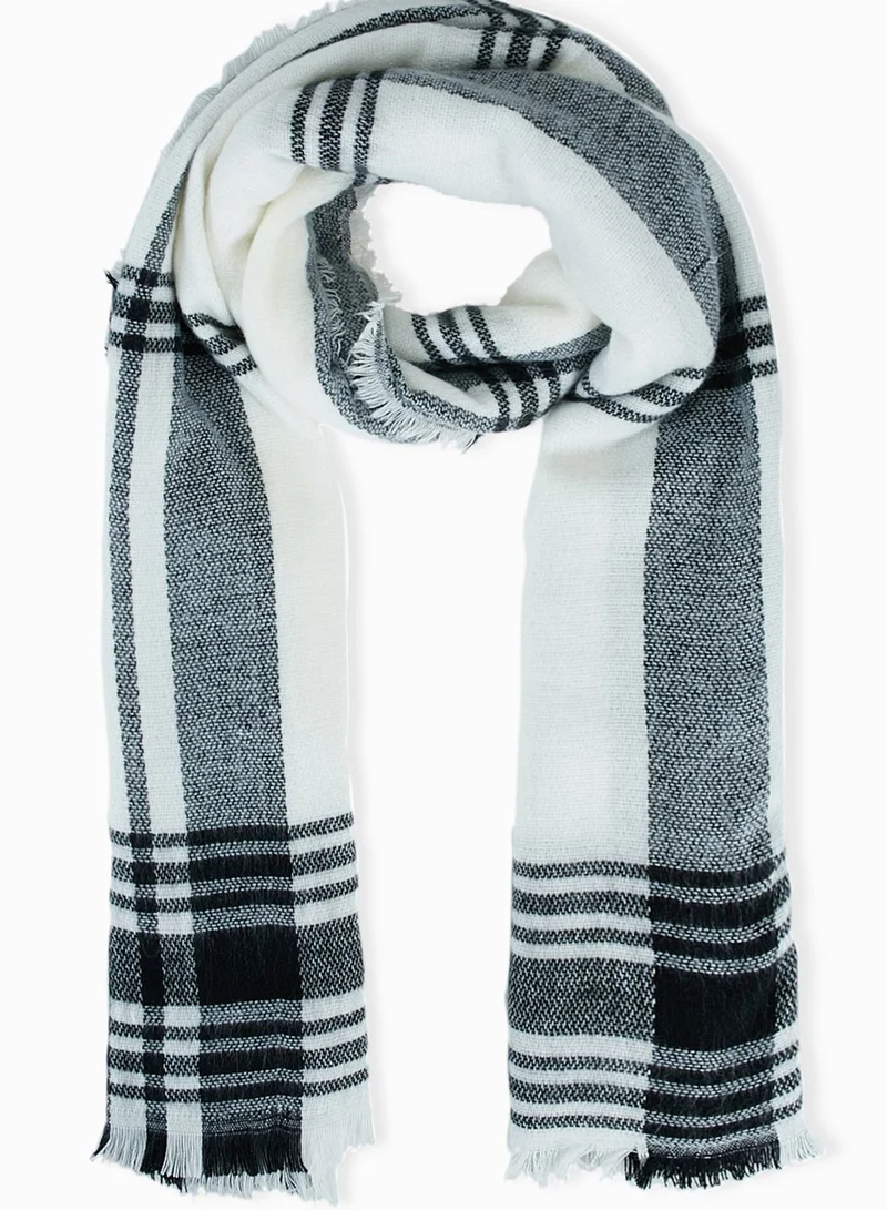 Miss Selfridge Oversized Mono Check Scarf