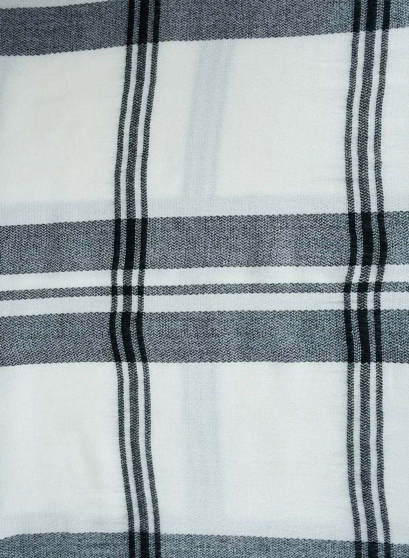 Miss Selfridge Oversized Mono Check Scarf