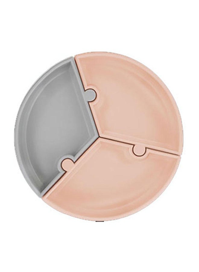 Minikoioi Puzzle Plate - Bubble Beige, Powder Grey - Image 1