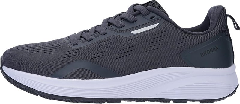 BRONAX Wide Width Tennis Shoes for Men Outdoor Breathable Mesh Comfy Training Athletics Size 12w Male Running Walking Sneakers Lightweight Workout Zapatos De Hombre Grey 46 - Image 3
