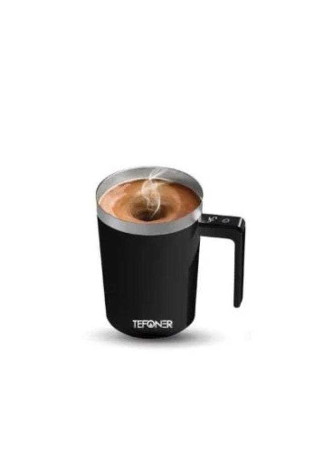 TEFONER Auto Blender for Coffee and Milk 0.5L from TEFONER – Automatic mixing device for hot drinks with one-button operation, easily prepares cappuccino, latte coffee, and hot chocolate, elegant design with a perfect size for office and home use with 2-year warranty – Electric thermal blender, milk frother device, hot beverage maker, automatic mug, portable coffee blender, electric coffee blender, mixer, hand blender cup, electric blender cup, manual blender cup, mixing cup - Image 1