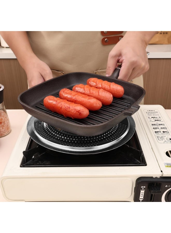 JCD Stainless Steel Heat Diffuser Simmer Plate with Foldable Handle for Electric and Gas Stoves - Image 5