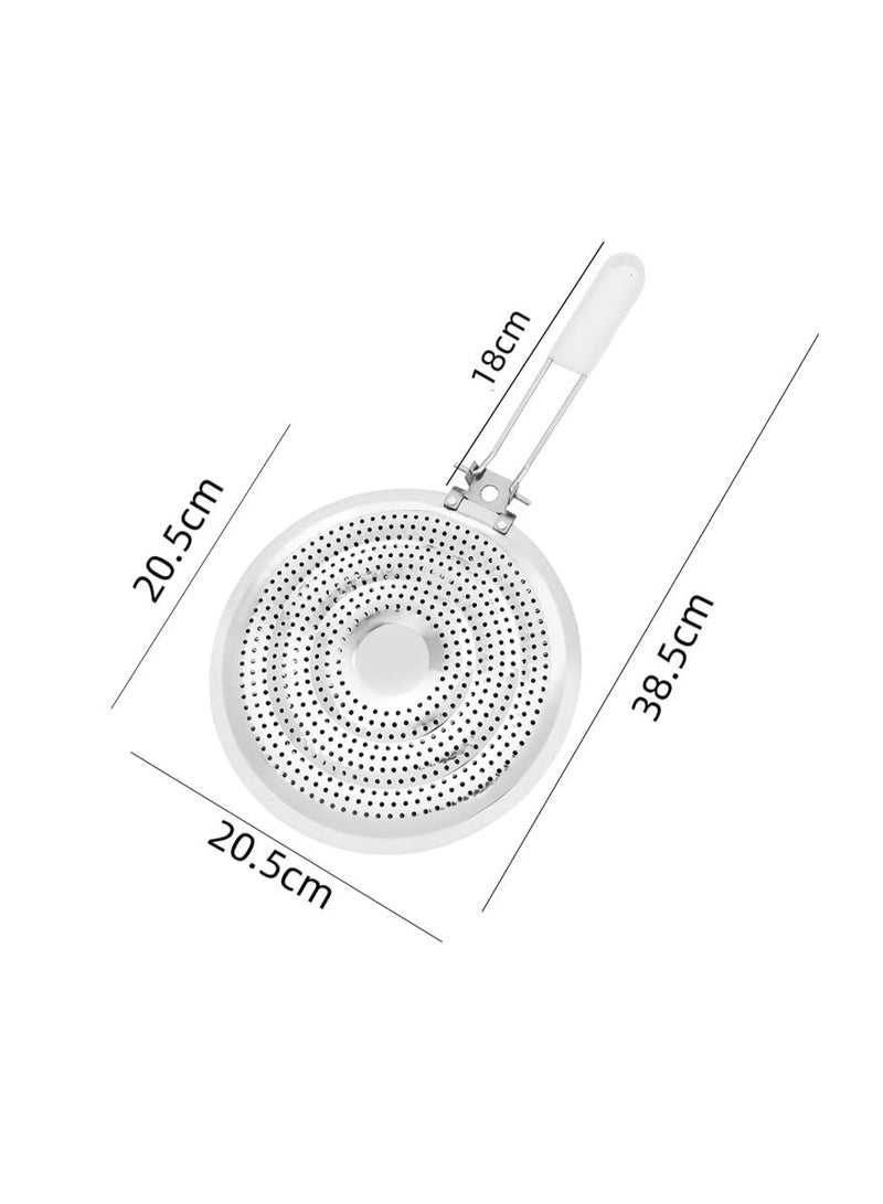 JCD Stainless Steel Heat Diffuser Simmer Plate with Foldable Handle for Electric and Gas Stoves - Image 2