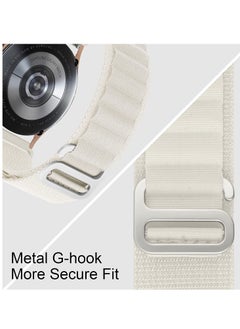 Generic 20mm Stretch Nylon Metal Alpine Loop Woven Strap For Amazfit Bip U Pro / Bip / Bip Lite / Bip S / Bip S Lite / Bip U-With Titanium G Hook  White  - Image 4