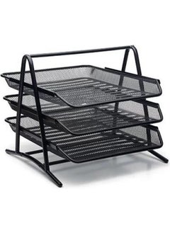 Mimaks 3-Piece Metail Mesh Document Shelf Black Mrf-3  - Image 1