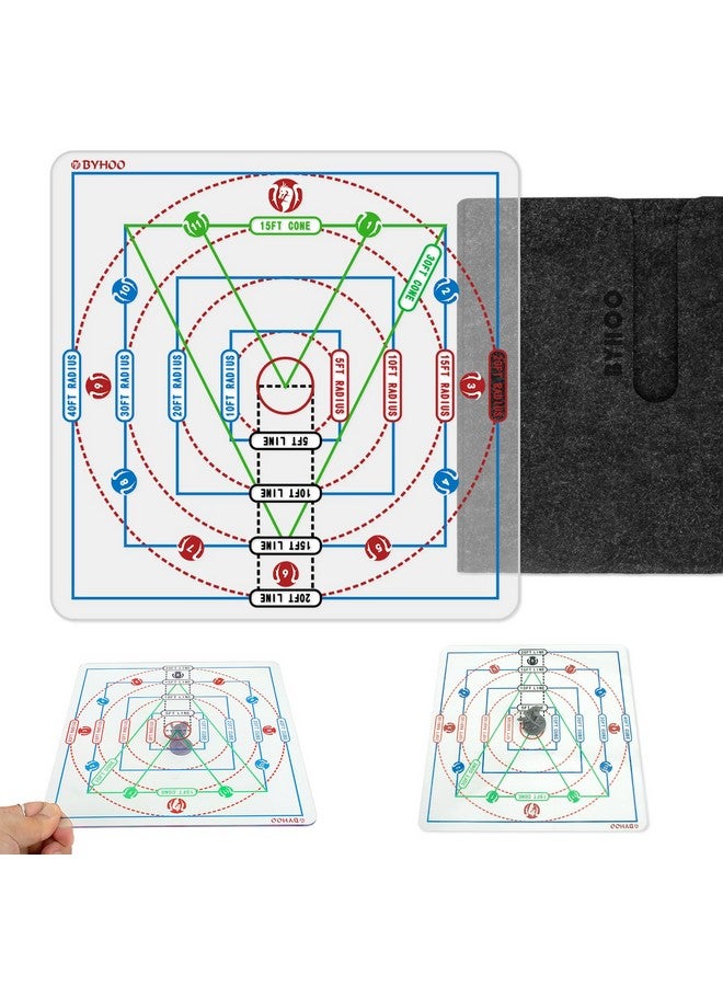 Byhoo Dnd Spell Aoe Damage Marker D&D Area Effect Template - 1" Grid Or Hex Tabletop Game Mat Rpg Game Accessories For Dungeons And Dragons Series Pathfinder And Other Ttrpgs  - Image 1