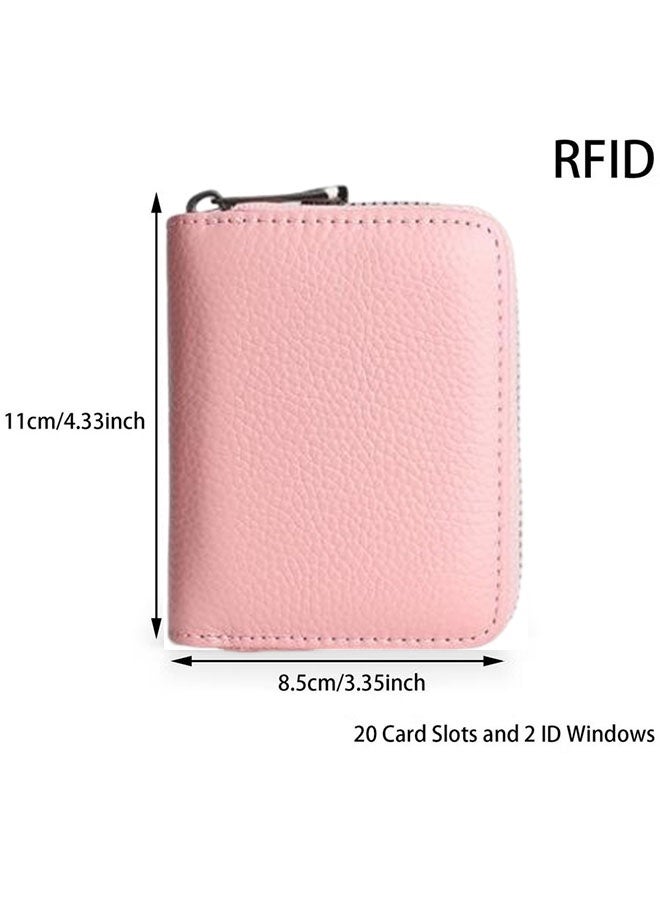 20-digit multi-function zipper card holder, large-capacity anti-degaussing bank card holder, compact and portable multi-card ID holder - Image 2
