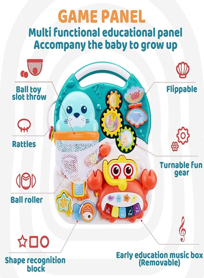 Mokshith Sit-to-Stand Walker with Activity Center Multifunctional Baby Push Walker with Interactive Learning Table Learning Infant for Toddlers, Kids 12-18 Months - Image 3