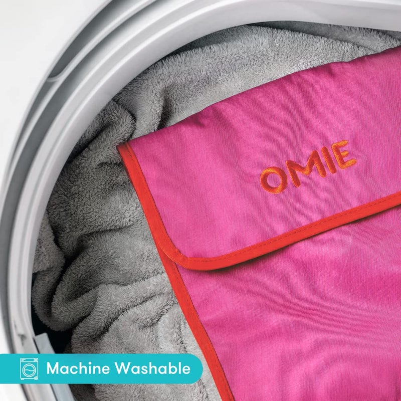 OMIE حقيبة غداء أومي أومي بوكس - قابلة للغسل، قابلة للطي، متينة، قماش مقاوم للماء مع جيب داخلي وحامل زجاجة خارجي (وردي) - Image 4
