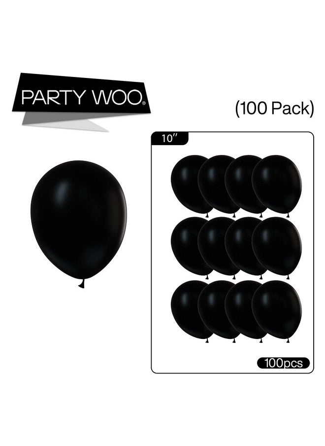 PartyWoo Black Balloons 100 Pcs 10 Inch Matte Black Balloons Black Balloons For Balloon Garland Or Balloon Arch As Party Decorations Birthday Decorations Retirement Party Decorations Blacky18  - Image 5