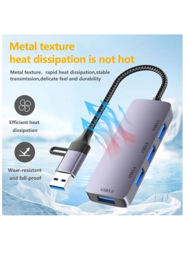 Haing 4 IN1 USB &TYPE-C HUB 4PORT - Image 2