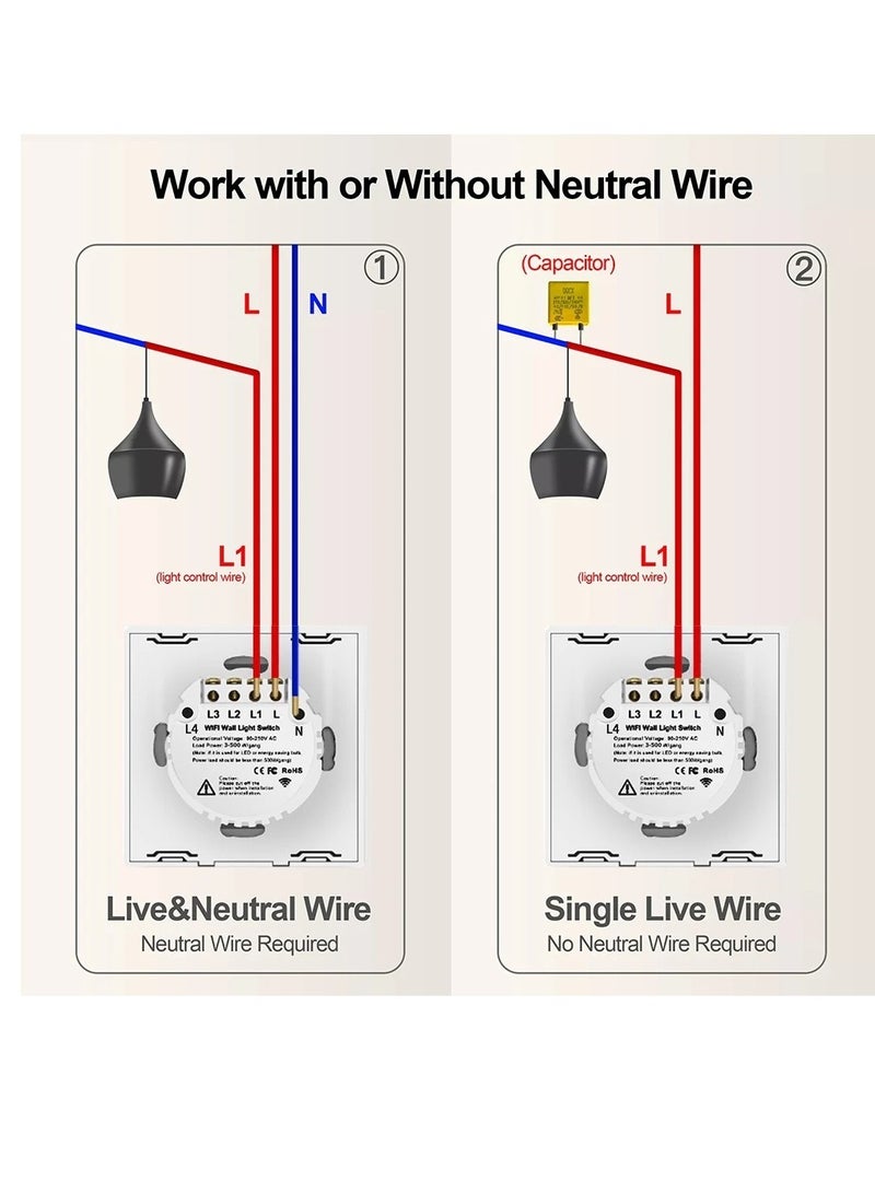 ارواق مفتاح ضوء ذكي واي فاي متوافق مع جوجل - Image 5