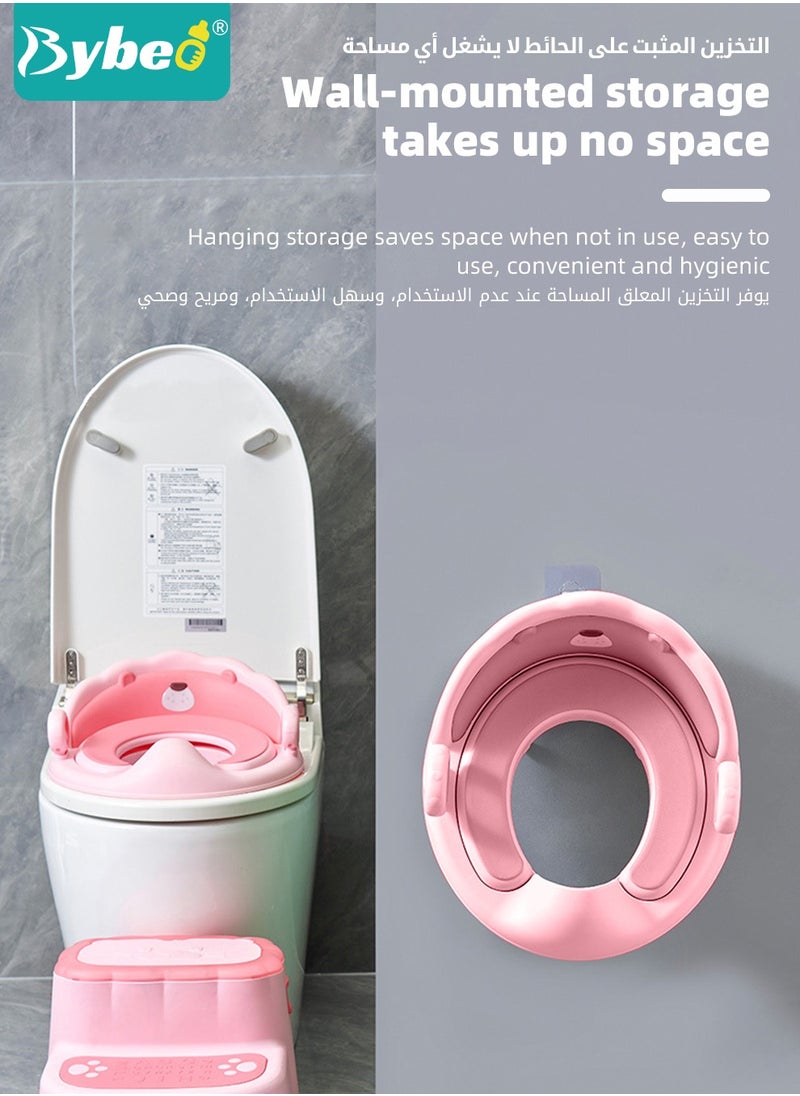 Potty Training Seat, Removable Design Toilet Train Seats, Potties Chair for Kids Toddlers Boys Girls, Portable Children Travel Toileting Toilets, with Handles and Backrest, Cartoon Lion Shape