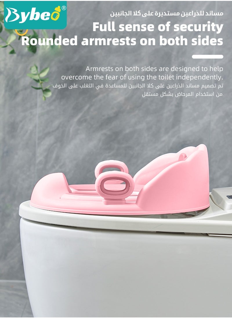 Potty Training Seat, Removable Design Toilet Train Seats, Potties Chair for Kids Toddlers Boys Girls, Portable Children Travel Toileting Toilets, with Handles and Backrest, Cartoon Lion Shape