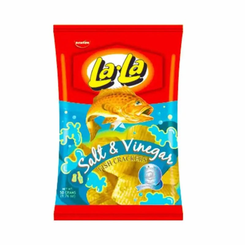 La La Salt and Vinegar Fish Crackers Chips- 100 gm