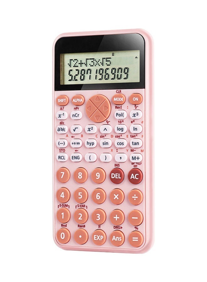 NIBEMINENT Portable Multi-Functional Scientific Calculator Pink - Image 1