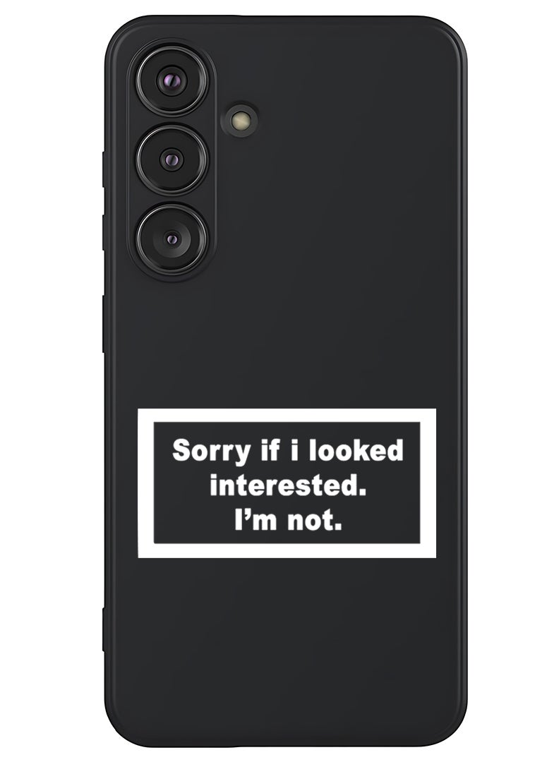 Theodor Protective Slim Fit Case Liquid Silicone Cover with Full Body Protection Anti-Scratch Shockproof Case For Samsung Galaxy S25 (Black) - Sorry if i looked - White - Image 1