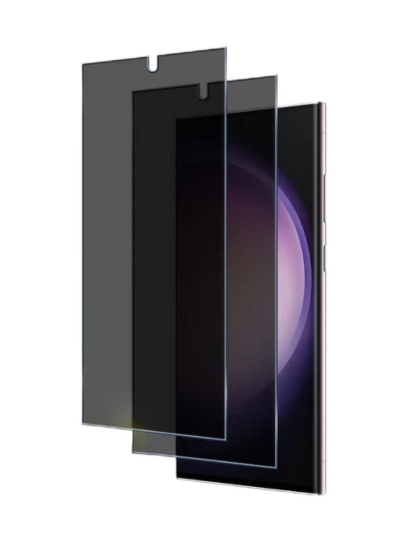 HD Full Privacy Anti-Peeping Screen Protector Tempered Glass for Samsung Galaxy S24 Ultra，9H Hardness, Blue Light Blocking, Bubble-Free InstallationAnti-Spy Anti-Glare Full Adhesive Film