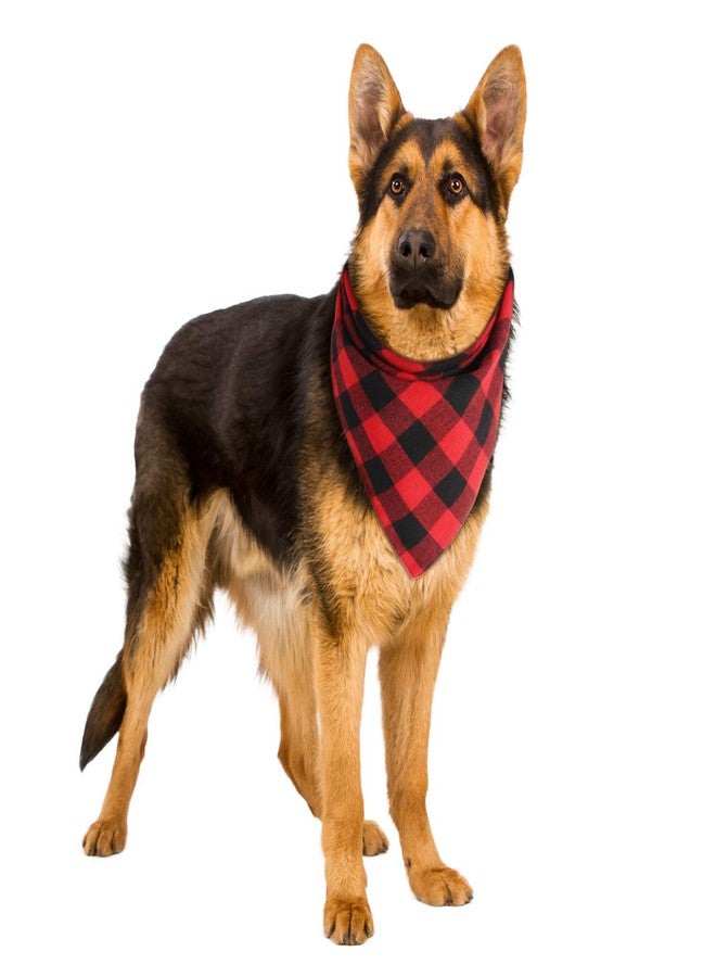 Bememo 4 Pack Christmas Dog Bandanas Classic Buffalo Plaid Pet Bandana Scarfs Triangle Bibs Dog Kerchief Costume Accessories for Small Medium Large Pets Cats Dogs (L Size) - Image 5