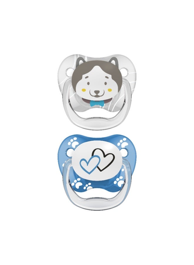 Dr. Brown’s PreVent PRINTED SHIELD Soother - Stage 2, Blue, 2-Pack - Image 2