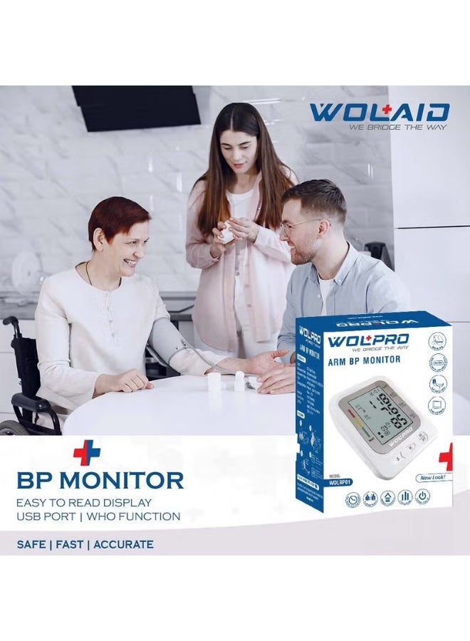 WOLAID Wolpro Upper Arm Blood Pressure Monitor WOLBP01 - Image 2