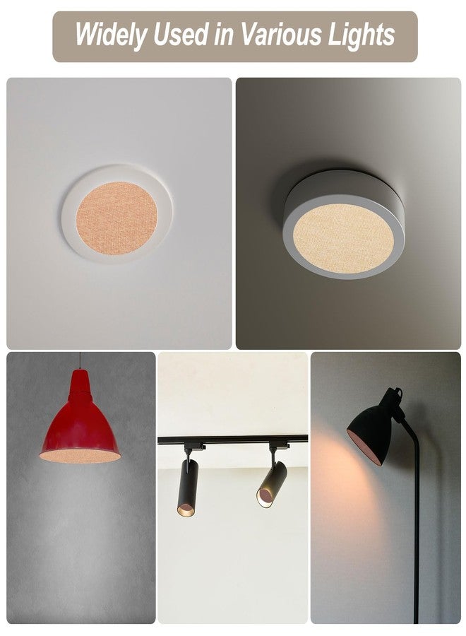 MECCANIXITY 6.7" Round Lampshade Diffuser, Anti-glare Lamp Shade Diffuser Fabric Lamp Cover for Desk Table Light Downlight Spotlight, Warm White 2pcs - Image 5