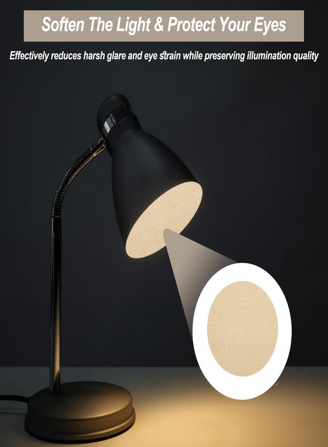 MECCANIXITY 6.7" Round Lampshade Diffuser, Anti-glare Lamp Shade Diffuser Fabric Lamp Cover for Desk Table Light Downlight Spotlight, Warm White 2pcs - Image 4