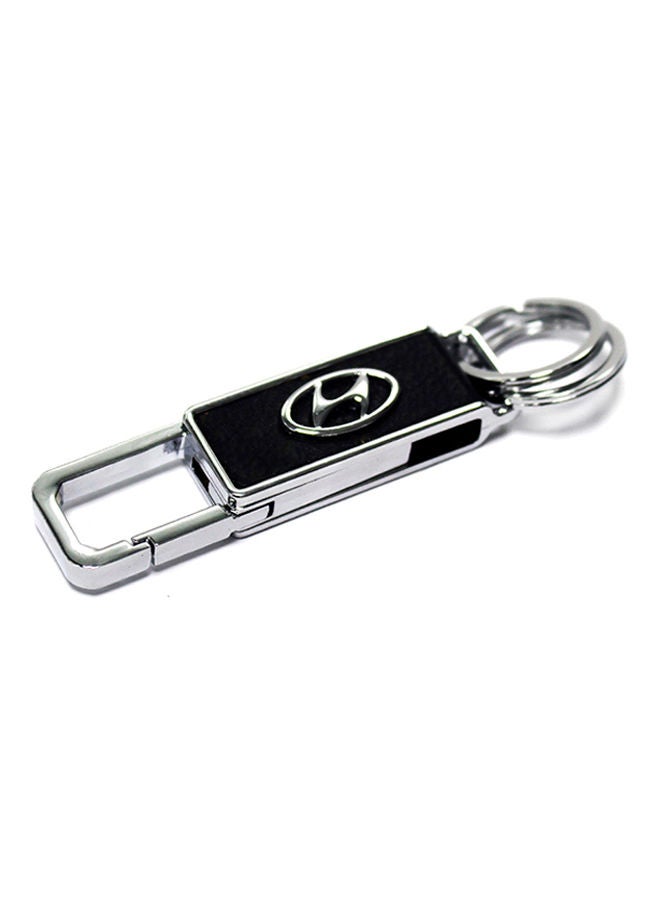 NIBEMINENT Hyundai Logo Car Keychain With Carabiner Hook