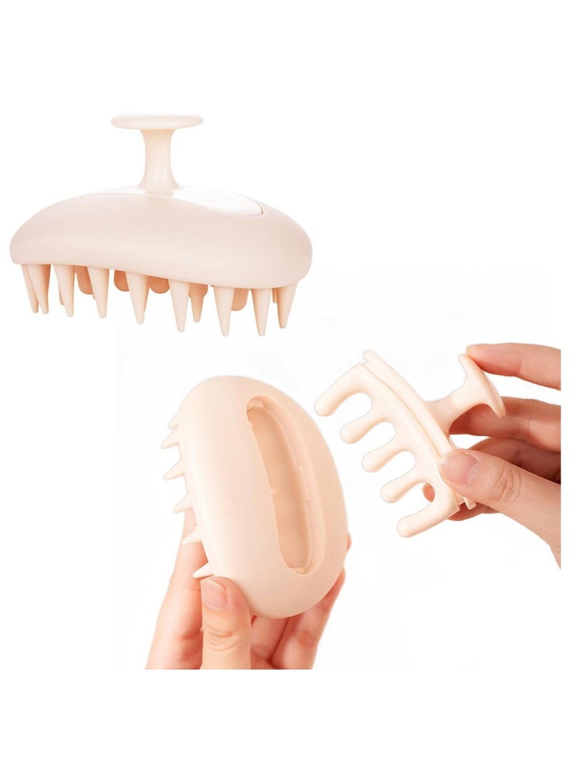 Generic Wet Dry Oil Hair Massager for All Hair Types of Women,Shower Brush Scalp Scrubber Exfoliator with Bristles for Dandruff Removal, Hair GrowthHair Scalp Massager Shampoo Brush for Shower, Scalp Scrubber with Soft Silicone Bristles for Hair Growth & Dandruff Treatment, Scalp Massager Shampoo Brush, Soft Silicone Hair Scrubber for Washing Hair, Wet and Dry Hair Scalp Care Brush.  - Image 2