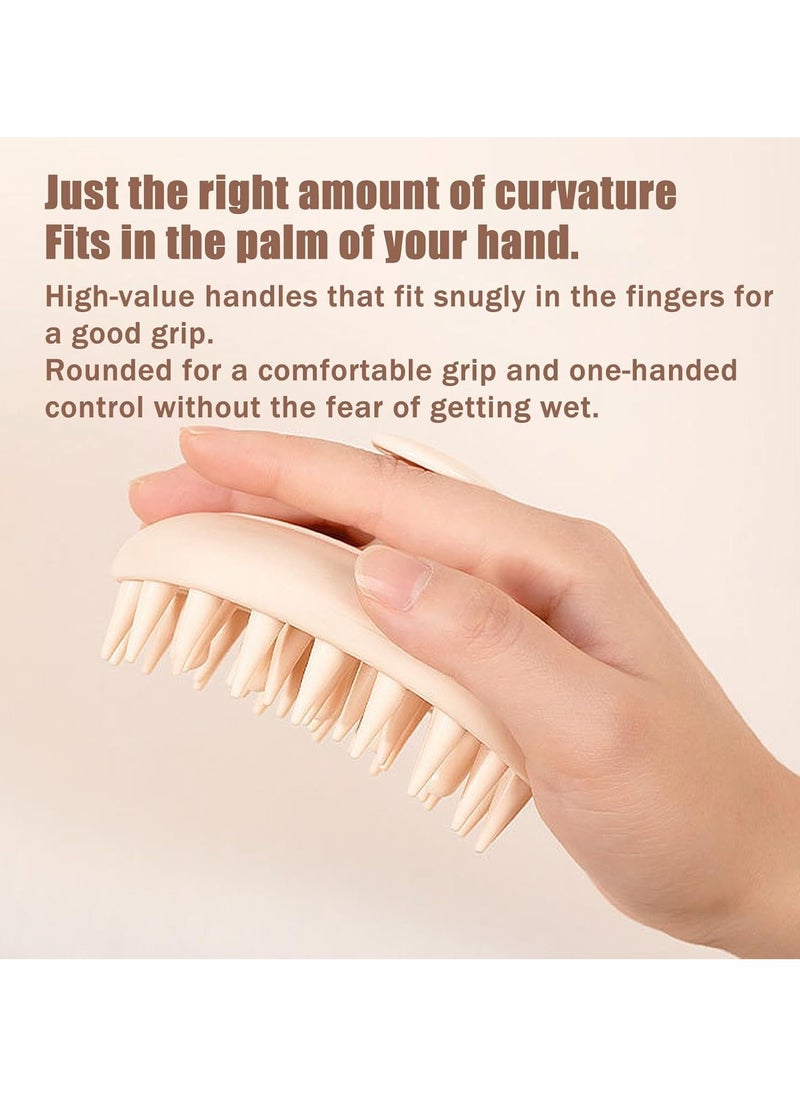 Generic Wet Dry Oil Hair Massager for All Hair Types of Women,Shower Brush Scalp Scrubber Exfoliator with Bristles for Dandruff Removal, Hair GrowthHair Scalp Massager Shampoo Brush for Shower, Scalp Scrubber with Soft Silicone Bristles for Hair Growth & Dandruff Treatment, Scalp Massager Shampoo Brush, Soft Silicone Hair Scrubber for Washing Hair, Wet and Dry Hair Scalp Care Brush.  - Image 4