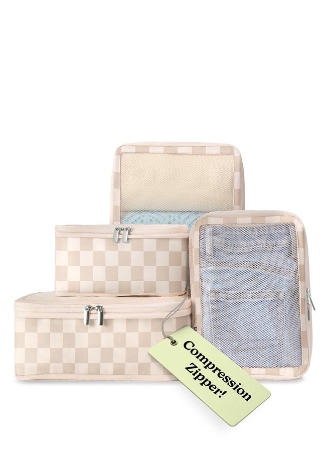 VANDEL Space-Saving Compression Packing Cubes for Women, Men, Compressible Carry On Suit Case Organizer Luggage Packing Cubes for Travel Organizer Bags for Luggage and Backpacks, Suitcase Cube - Image 1