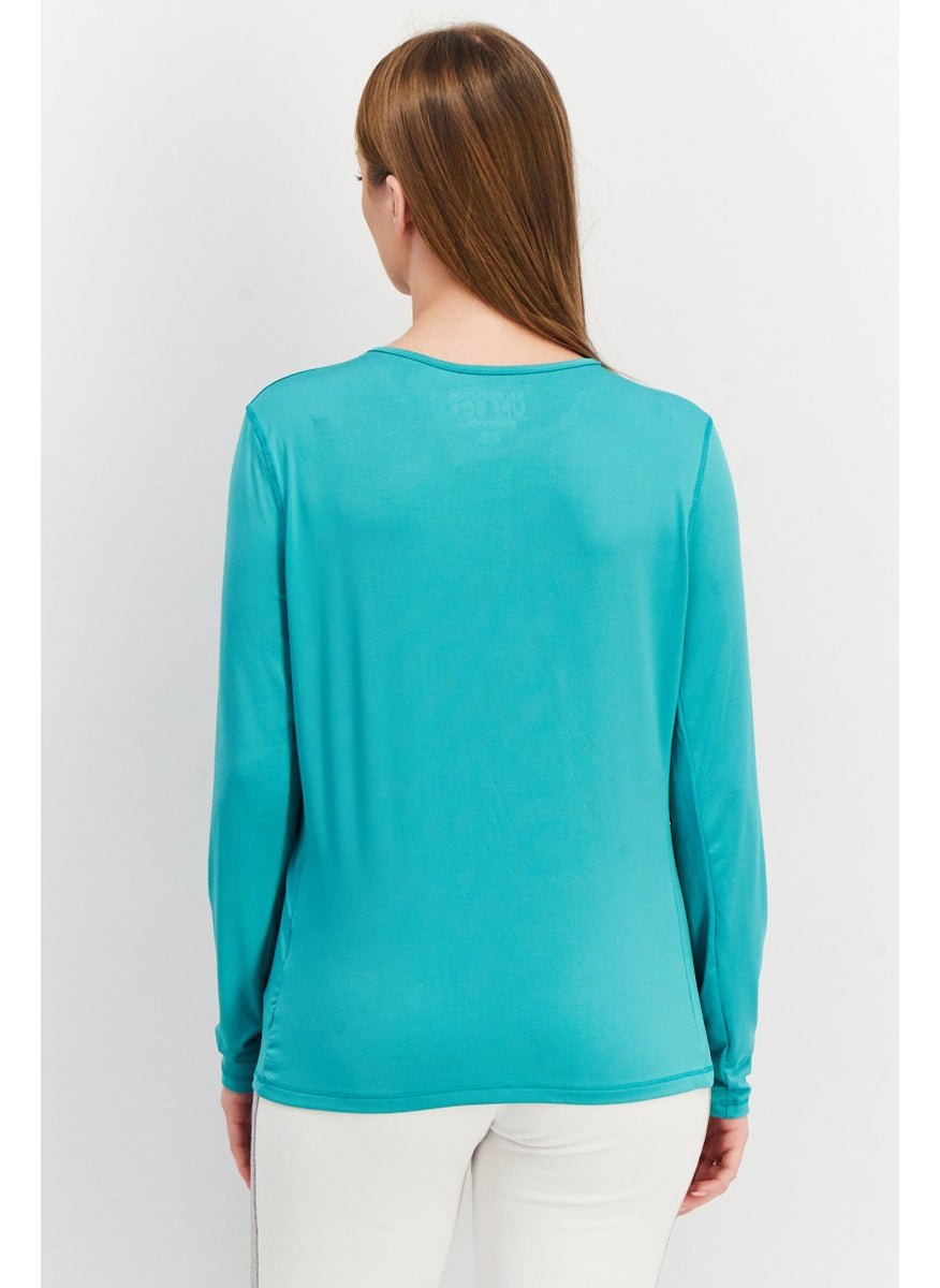 32 Degrees - Women Sportswear Fit Long Sleeves Sun Protection Top, Latigo Bay - Image 1