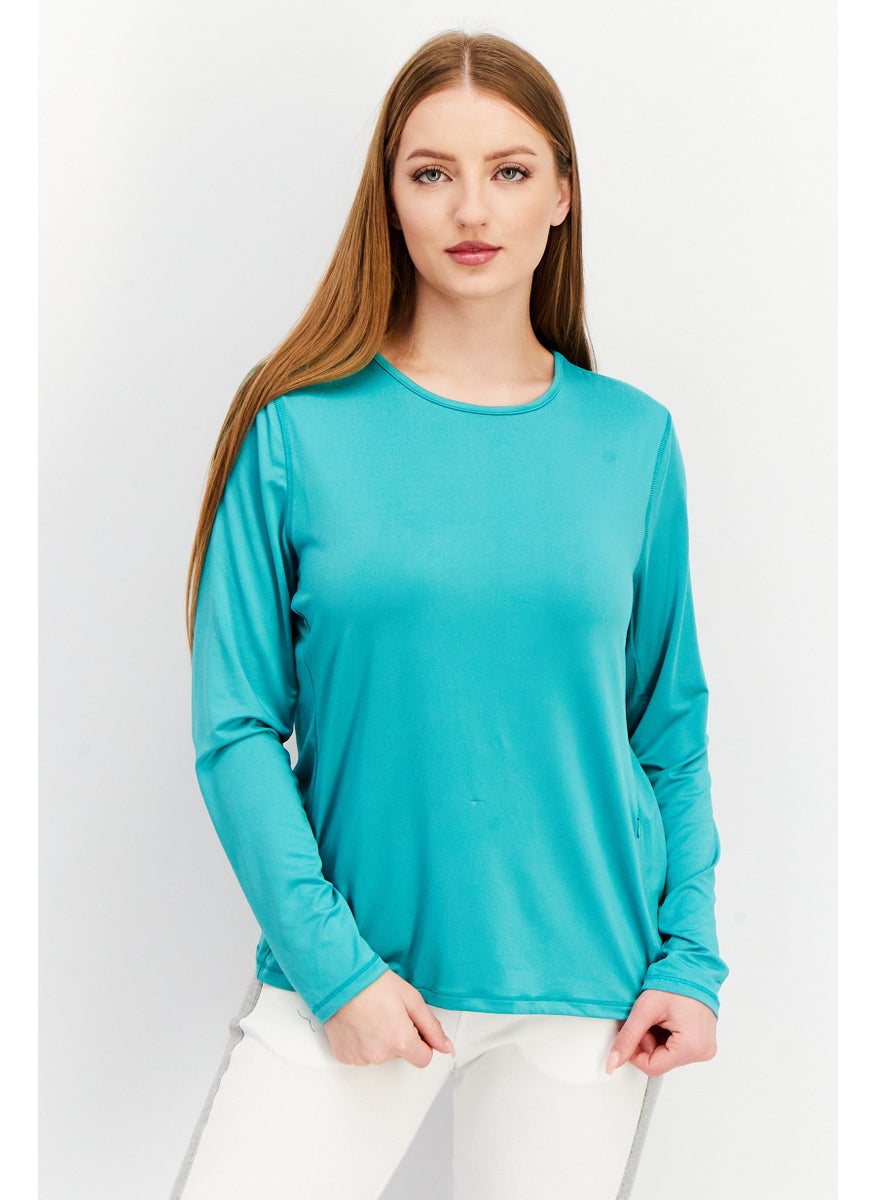 32 Degrees - Women Sportswear Fit Long Sleeves Sun Protection Top, Latigo Bay - Image 1