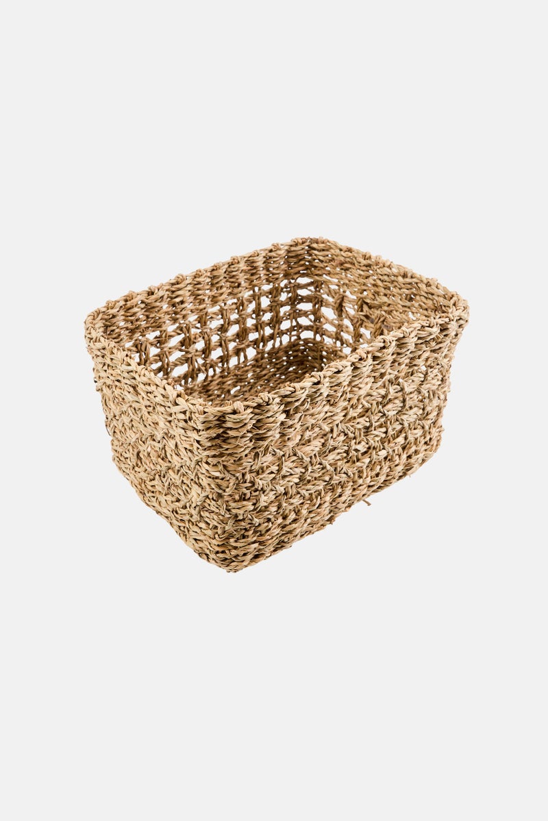Muy Mucho Rattan Medium Storage Basket, Tan  - Image 1