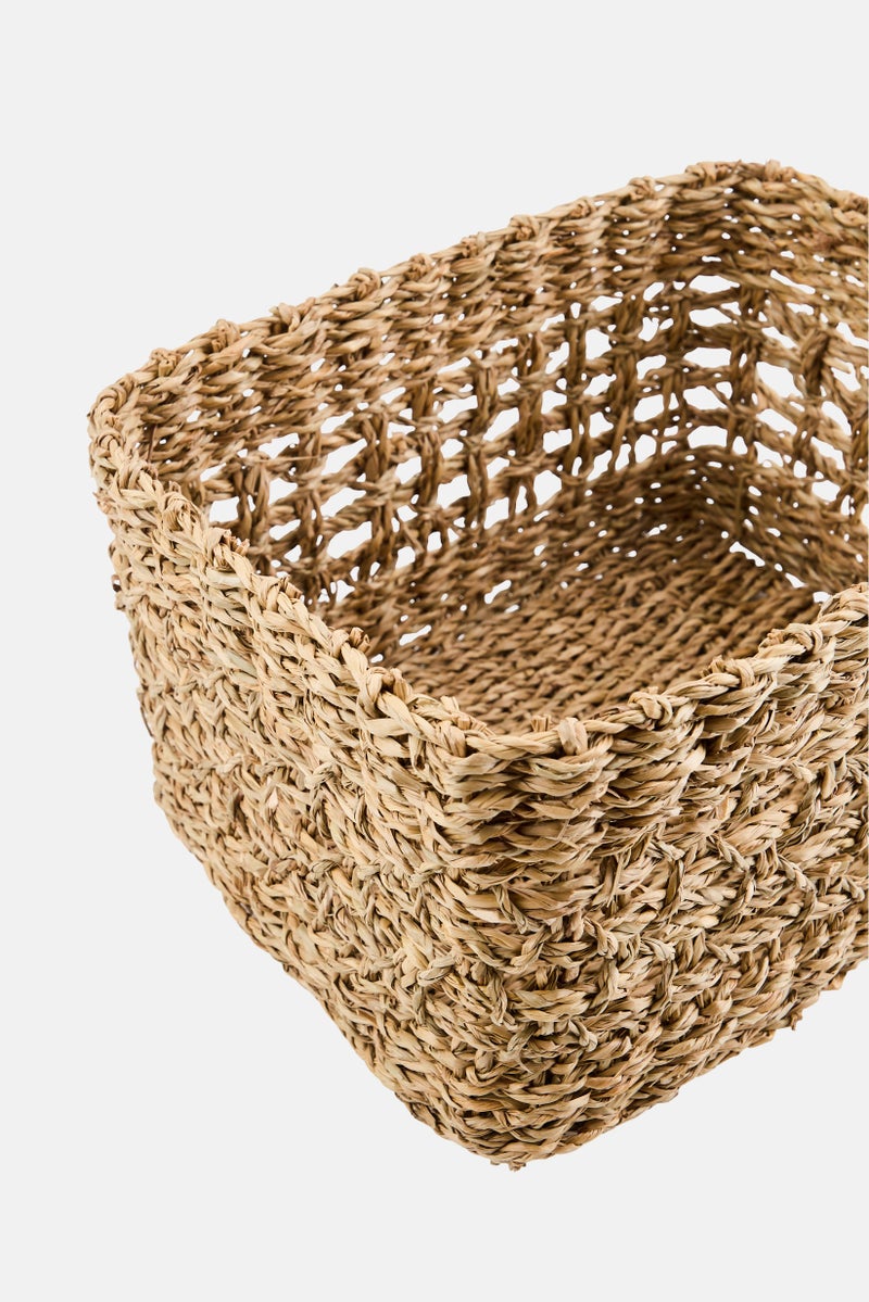 Muy Mucho Rattan Medium Storage Basket, Tan  - Image 3
