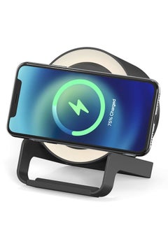 ProOne 4-in-1 Wireless Charger ProOne PSG40, Night Light or Gradient Lamp, Bluetooth Speaker & Mobile Stand – Perfect for Bedroom, Bedside, Room Decor & Gift (Black)  - Image 2