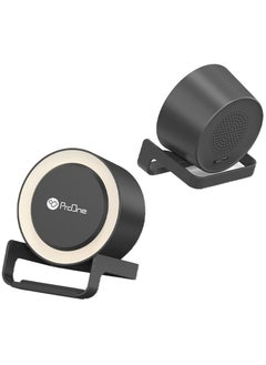 ProOne 4-in-1 Wireless Charger ProOne PSG40, Night Light or Gradient Lamp, Bluetooth Speaker & Mobile Stand – Perfect for Bedroom, Bedside, Room Decor & Gift (Black)  - Image 5