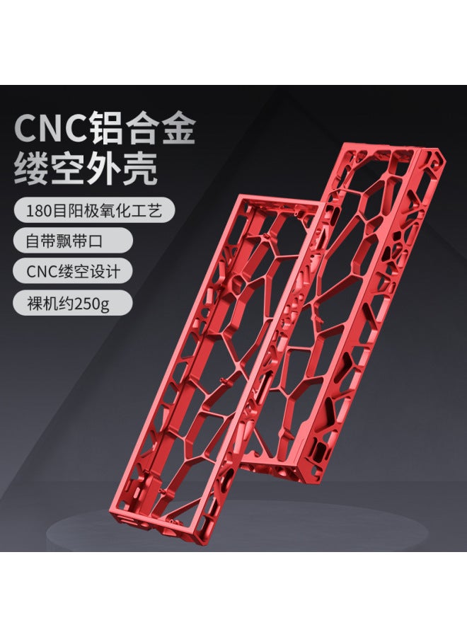 H60 Cut Out Aluminum Alloy Magnetic Axis Keyboard Shell Customized Modification Adapted To Wooting Cut Out Aluminum Shell