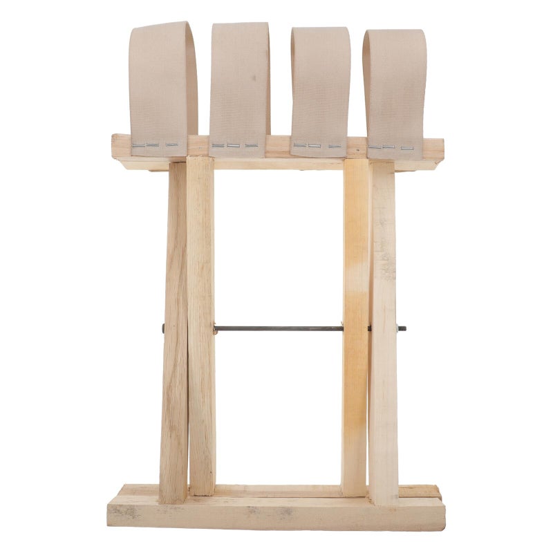 Portable Folding Stool 28cm Height Lightweight Wooden Camping Chair For Outdoor Travel - Image 2