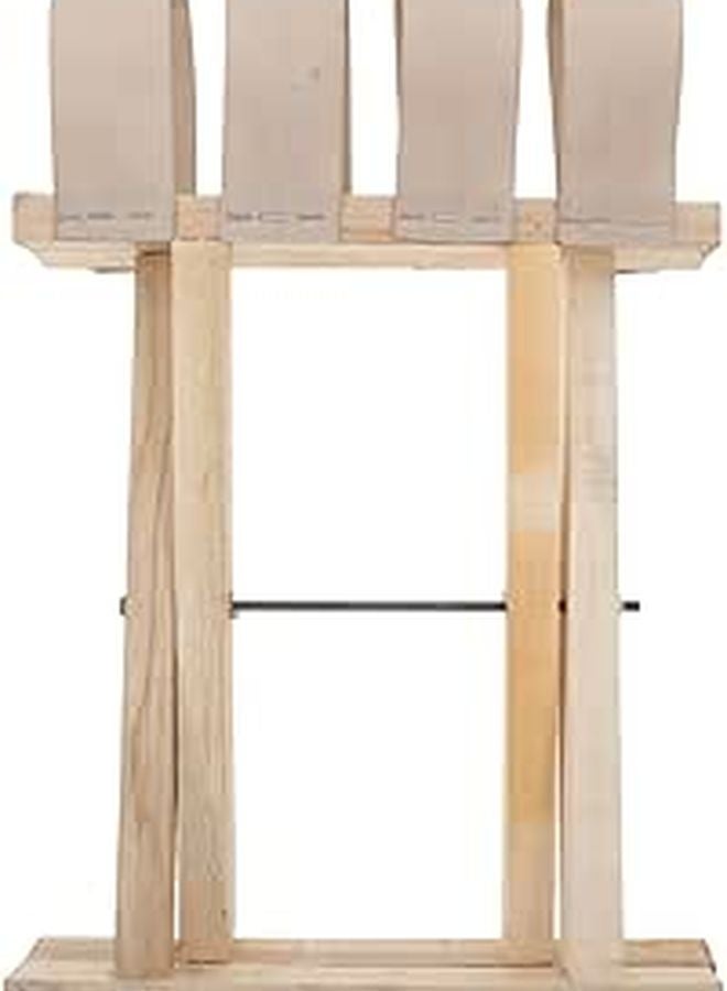 Portable Folding Stool 28cm Height Lightweight Wooden Camping Chair For Outdoor Travel - Image 1