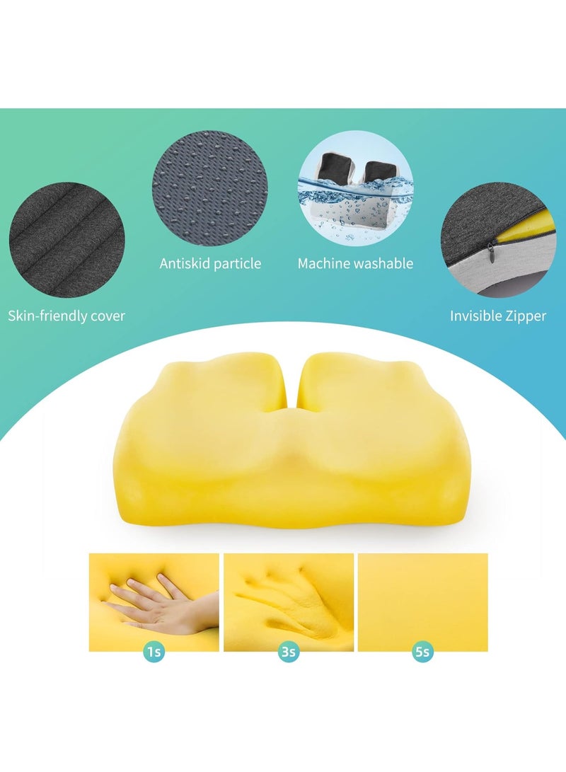 Orthopedic Memory Foam Seat Cushion - Tailbone & Back Pain Relief - Comfortable, Durable & Easy-to-Use - Image 3